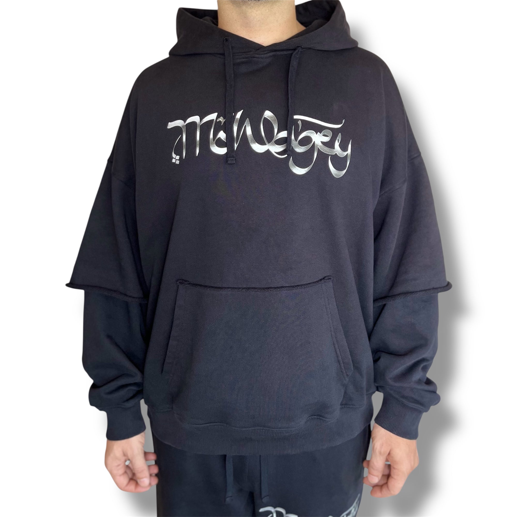 MoWagey Oversized Hoodie – Silver