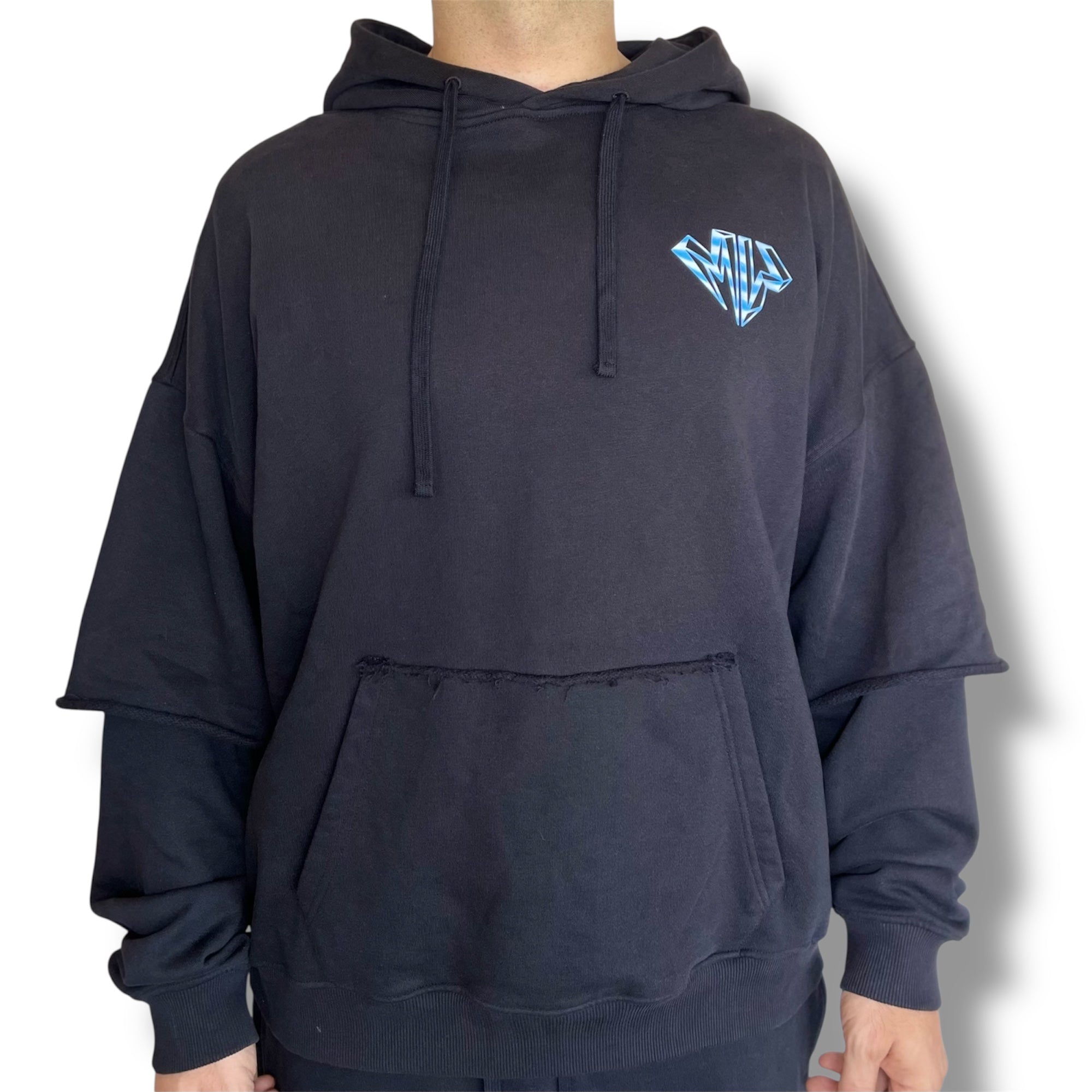 MoWagey Oversized Hoodie – Icy Blue